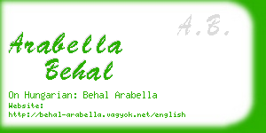 arabella behal business card